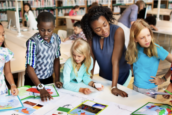 Classroom with Kids and Teacher